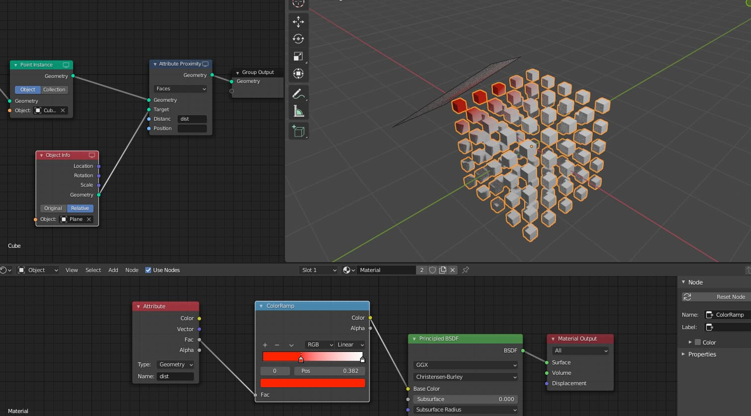 Procedural geometry in a node graph